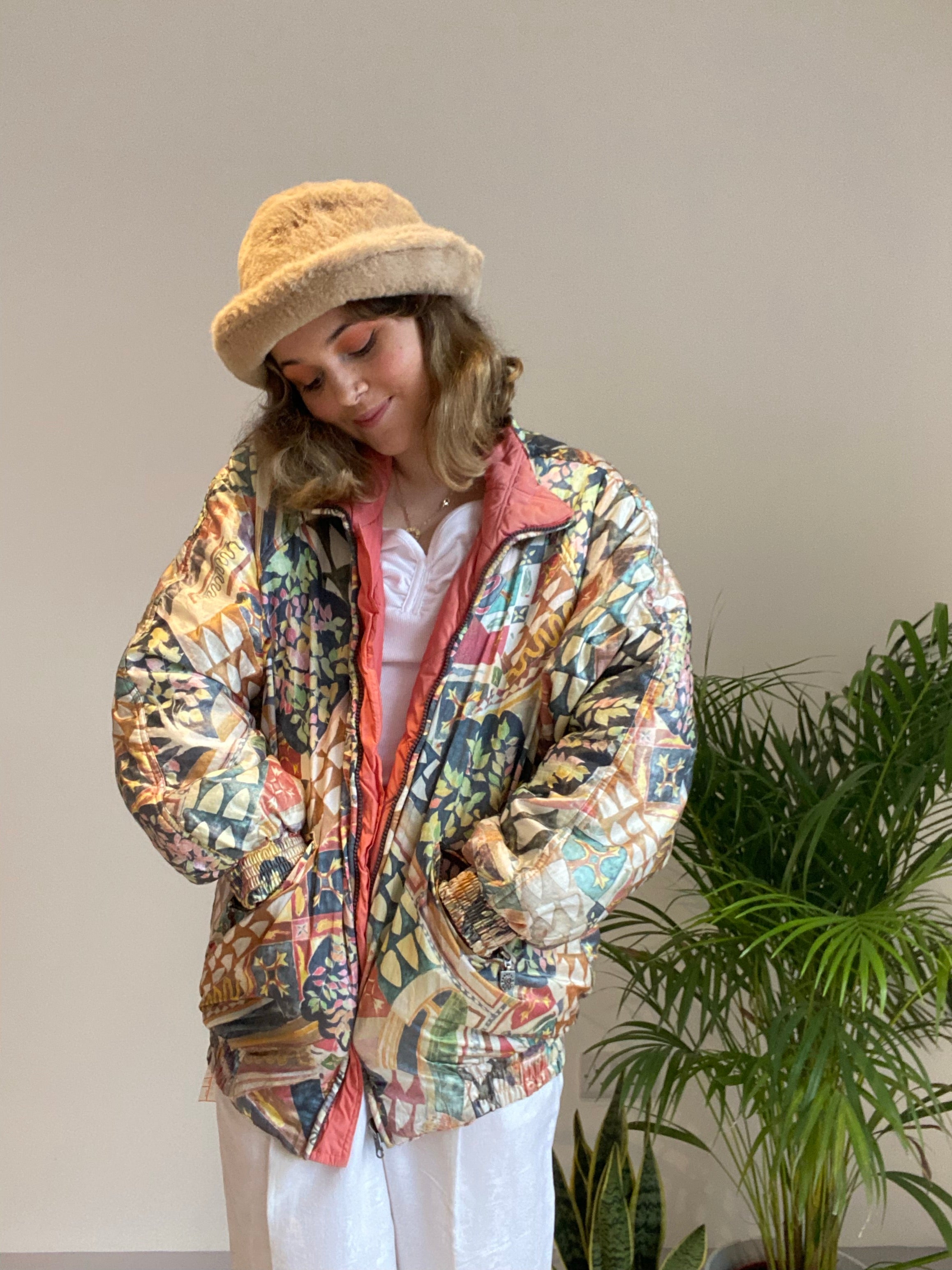 patterned sports jacket