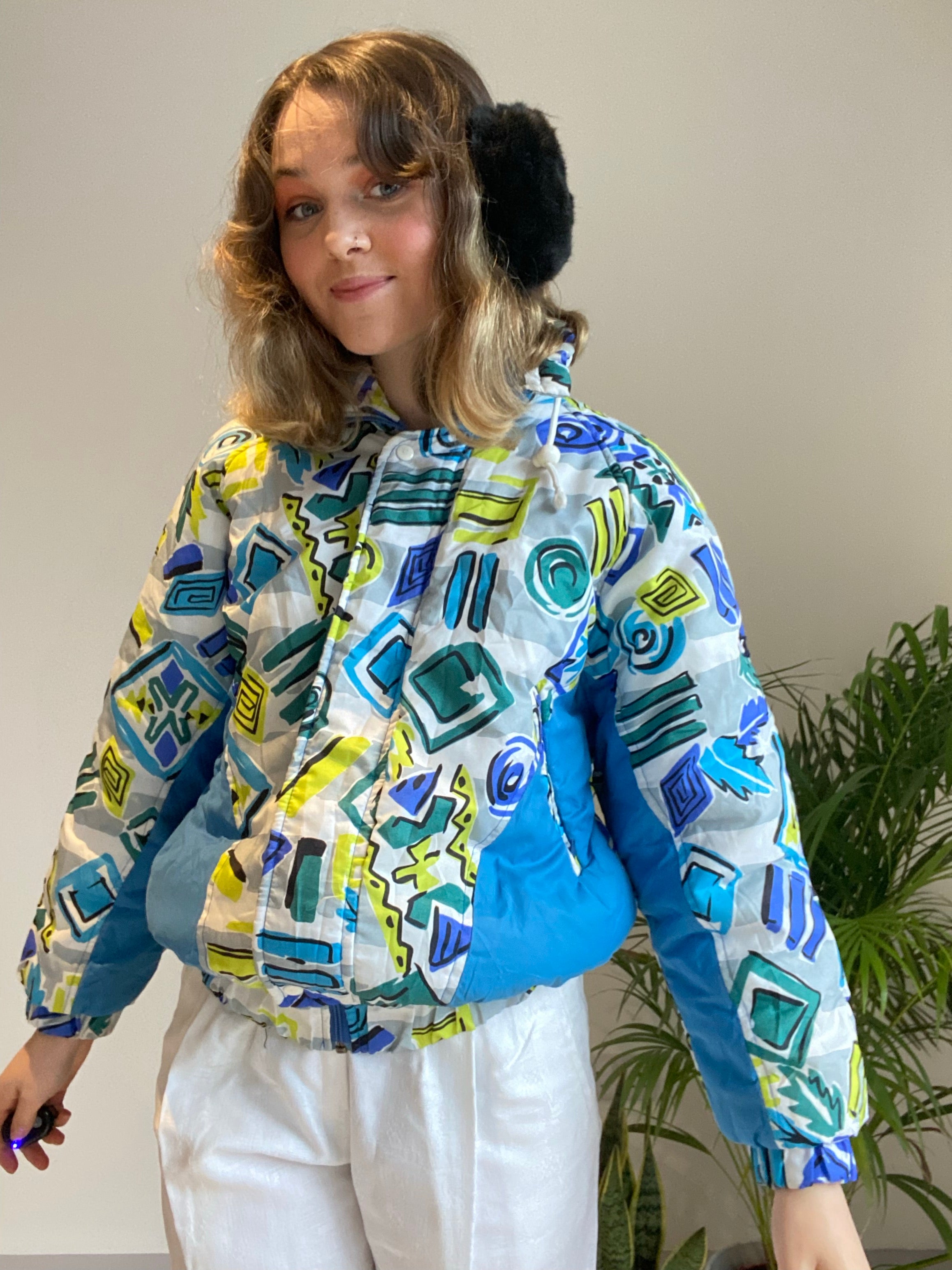Patterned 80’s Jacket (S)