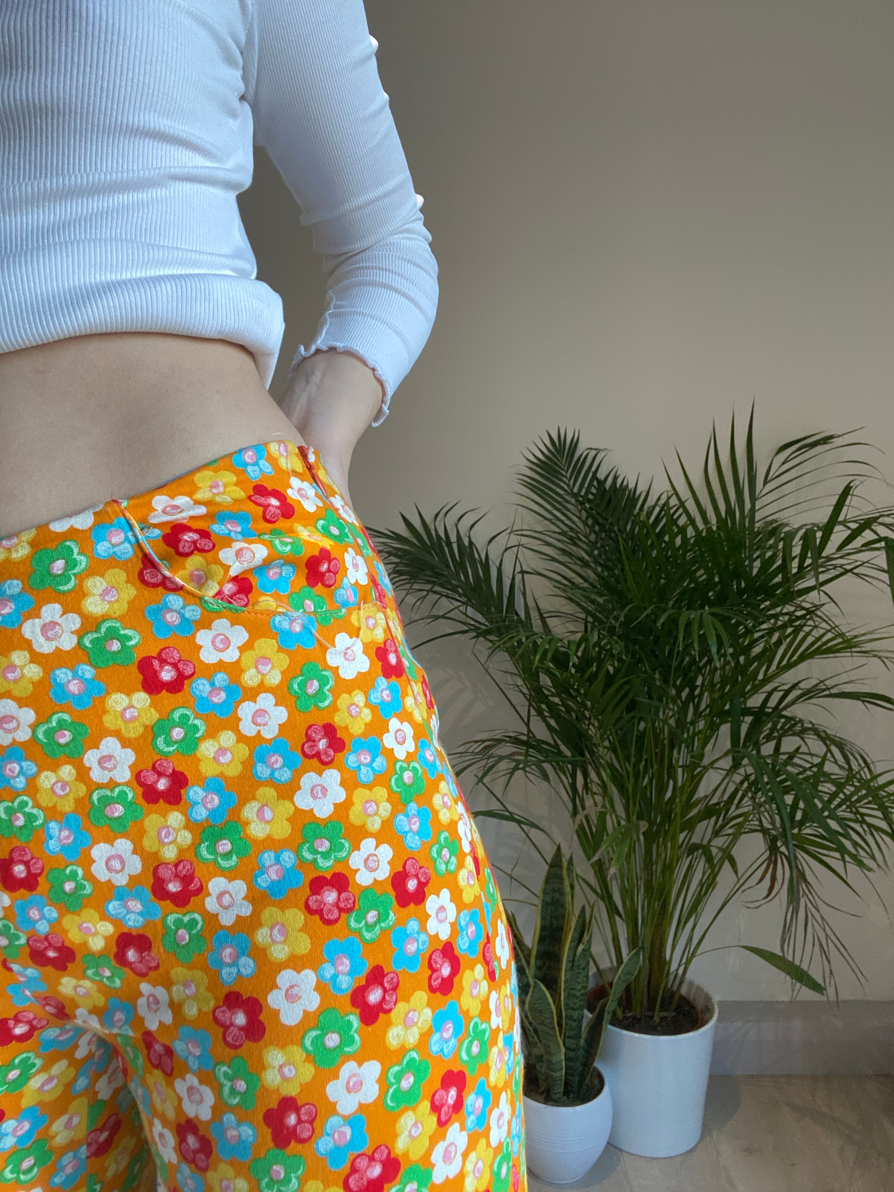 Vintage Flower Trousers (XS)