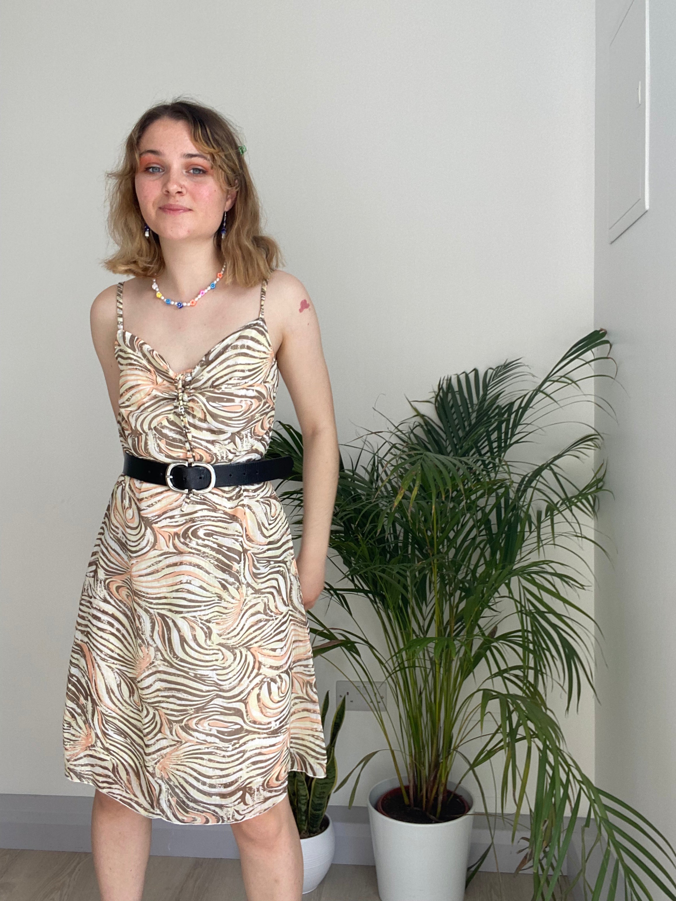 vintage patterned dress size medium