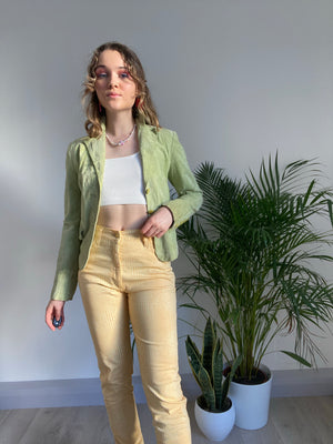 green suede jacket