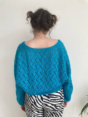 sky blue vintage vneck cardigan