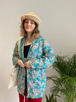 floral rain jacket