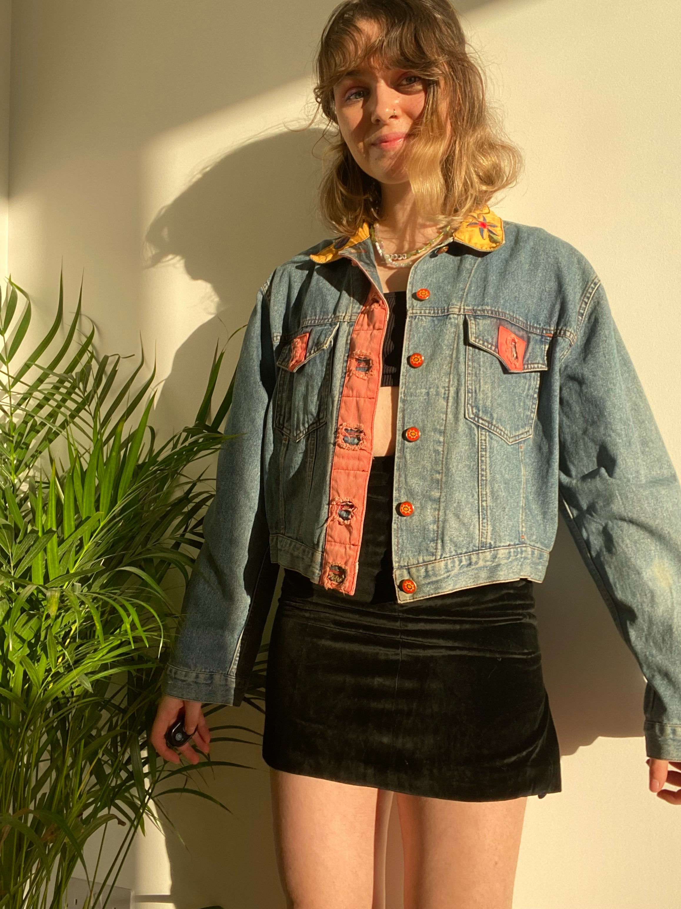Vintage Funky Denim Jacket (S)
