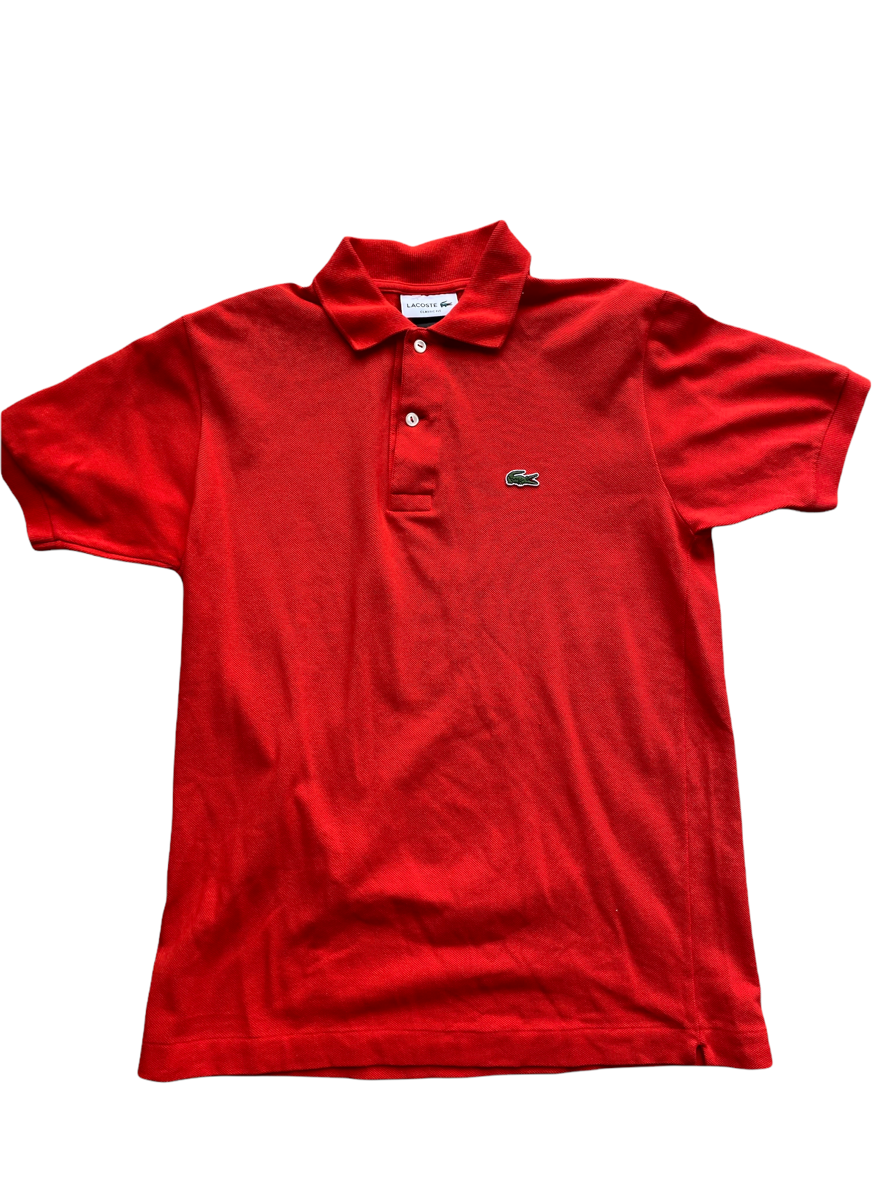 red lacoste polo shirt