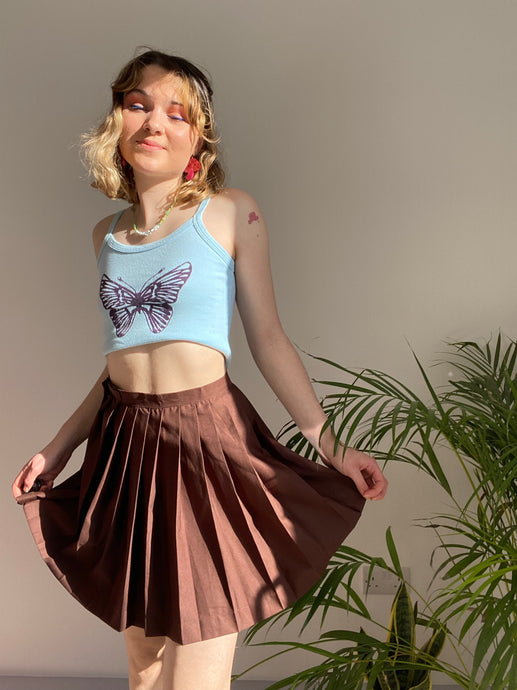 Vintage Brown Tennis Skirt