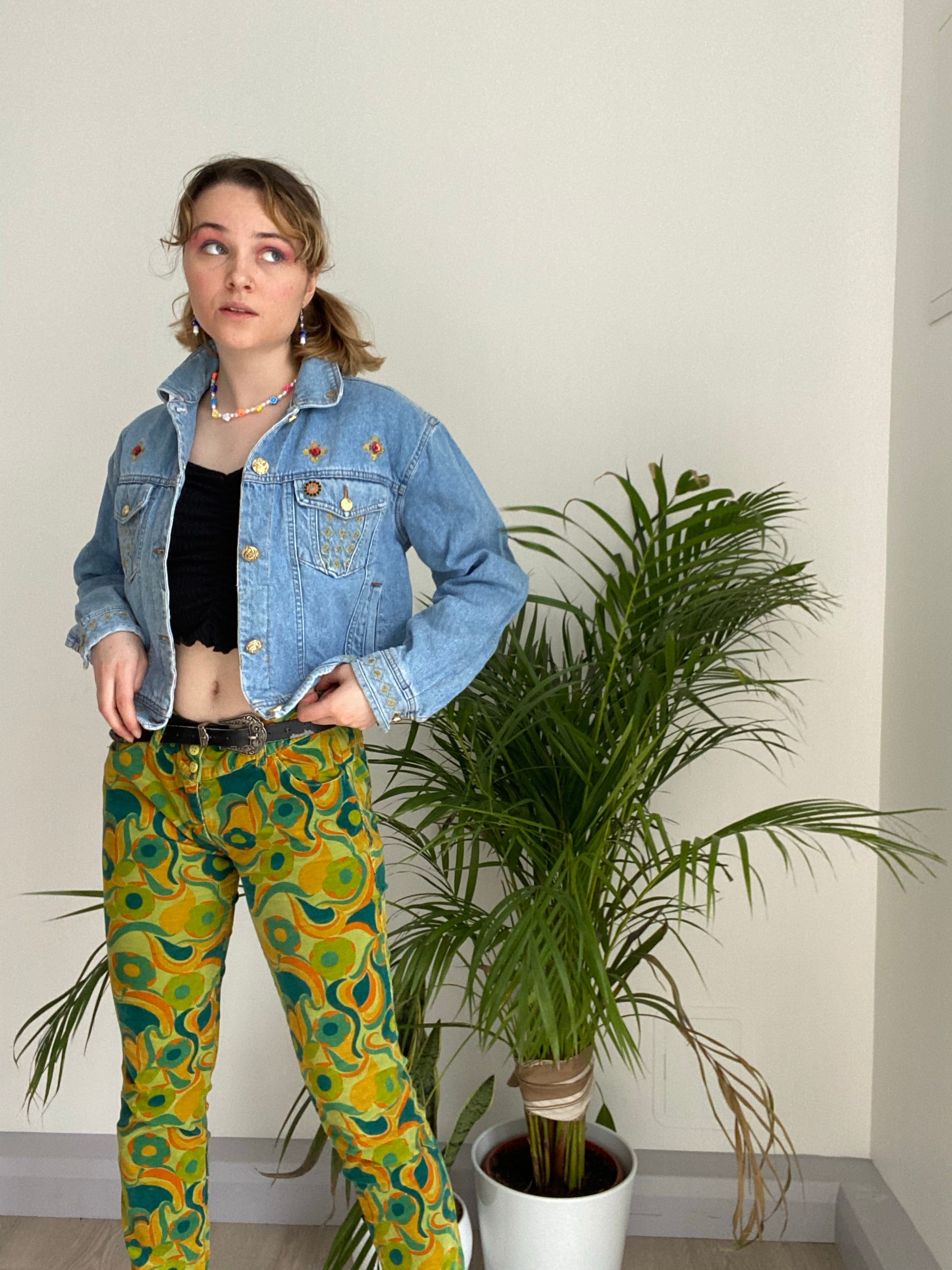 cropped denim jacket