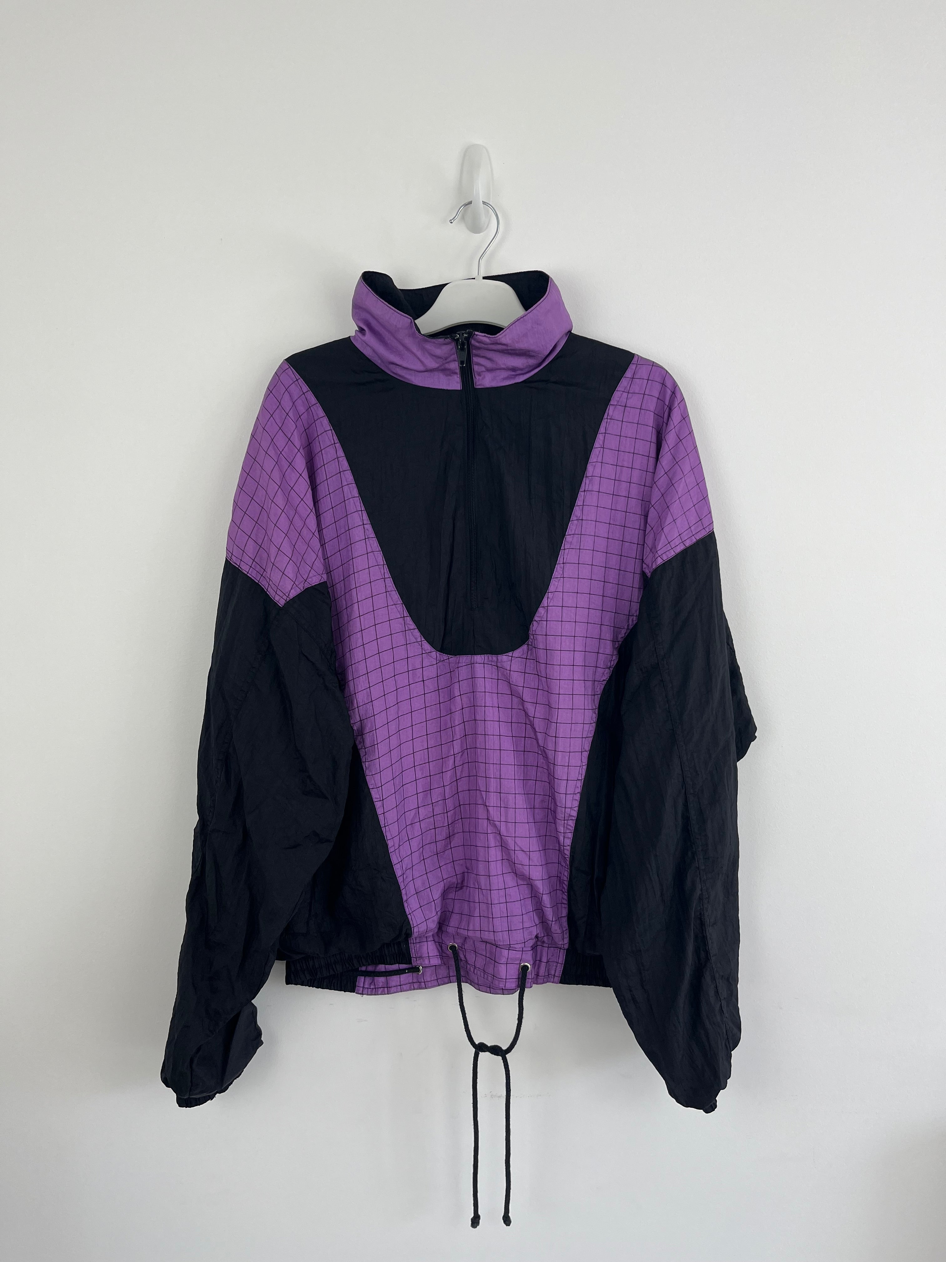Vintage purple grid jacket shell sports 