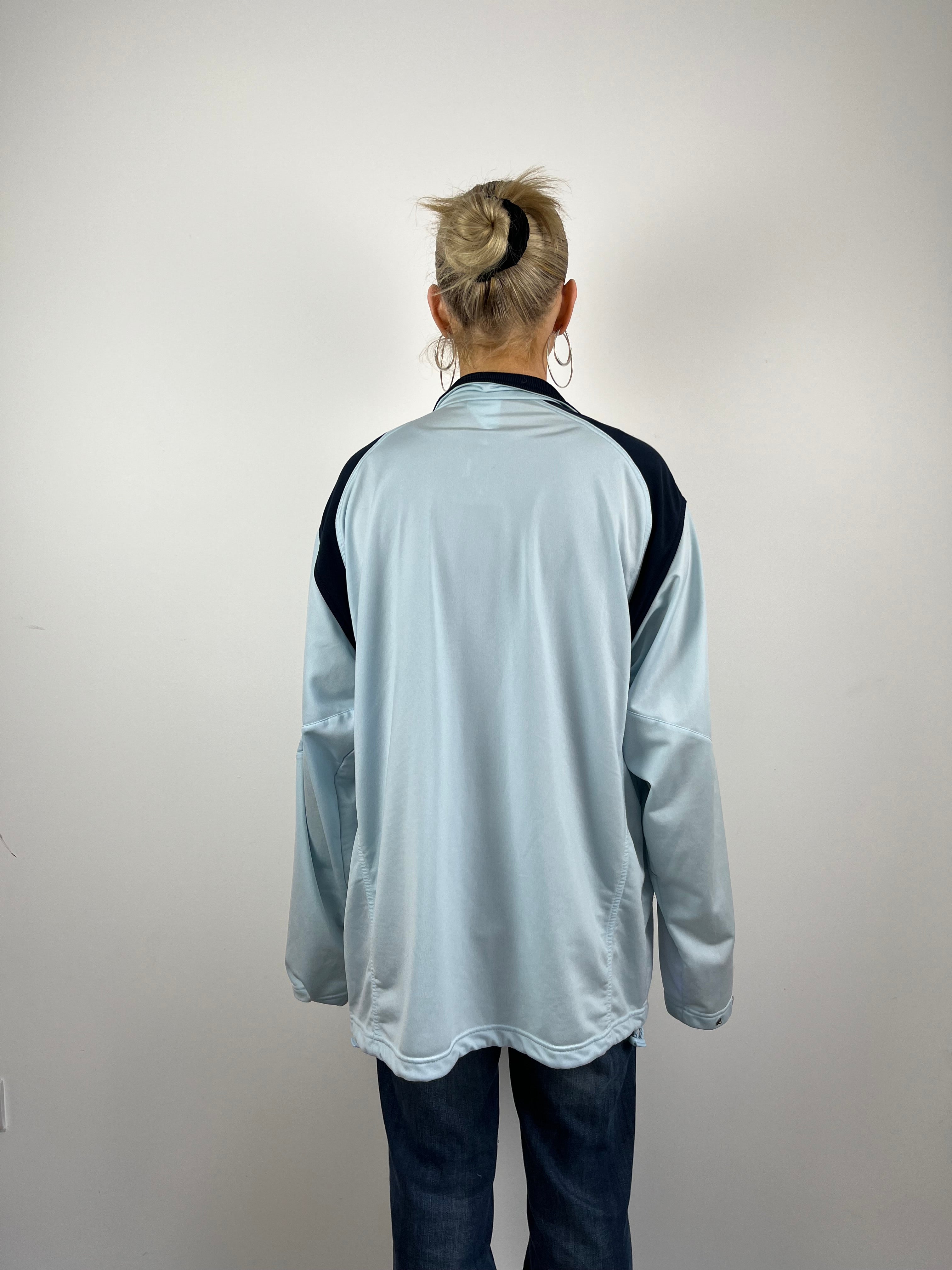 Vintage Baby Blue Adidas Sports Jacket (XL)