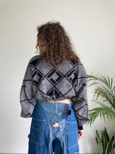 vintage marl remade cropped knit jumper