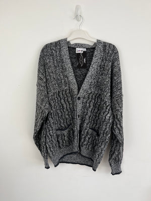 Vintage grey button up knit 