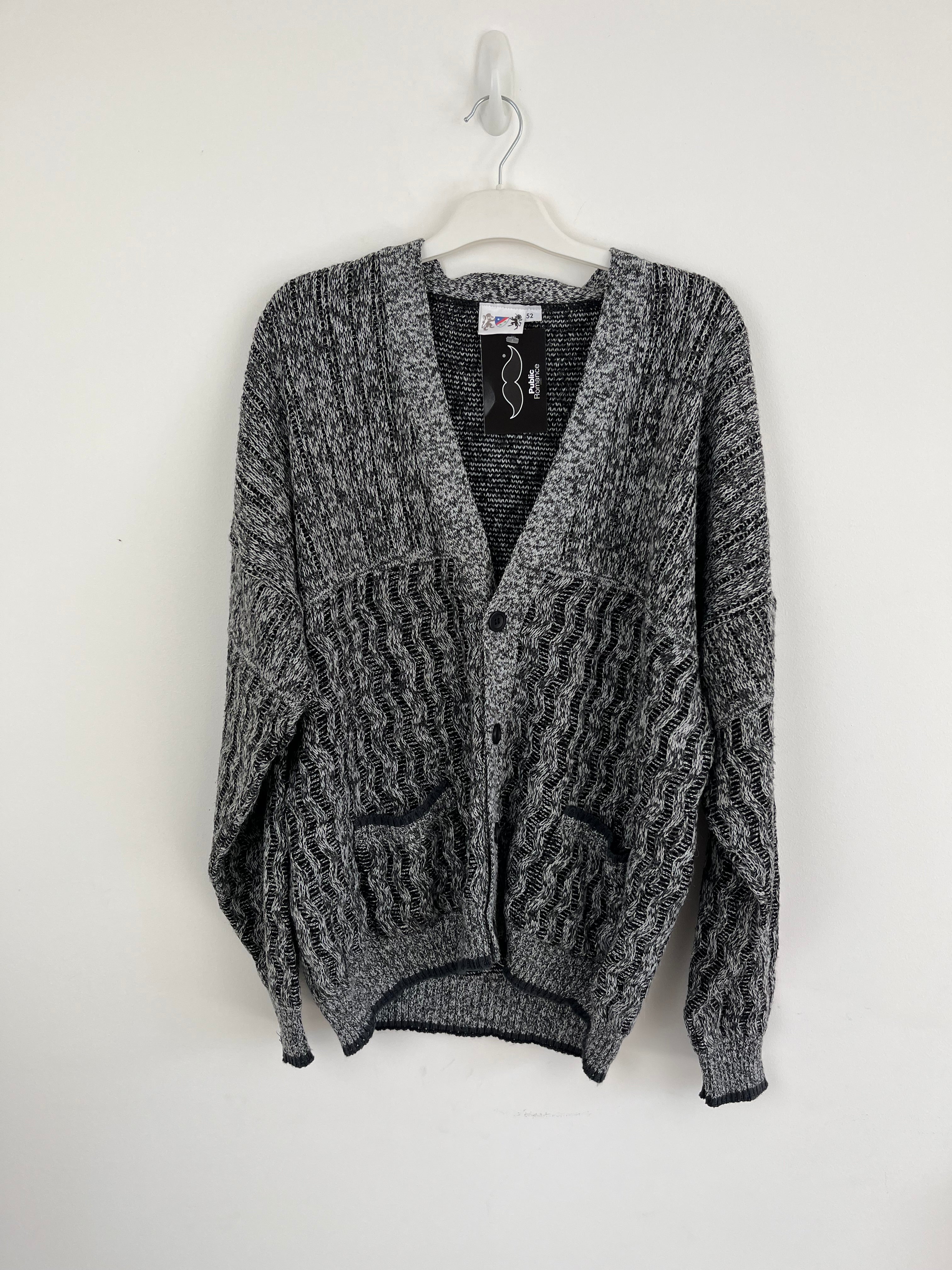 Vintage grey button up knit 