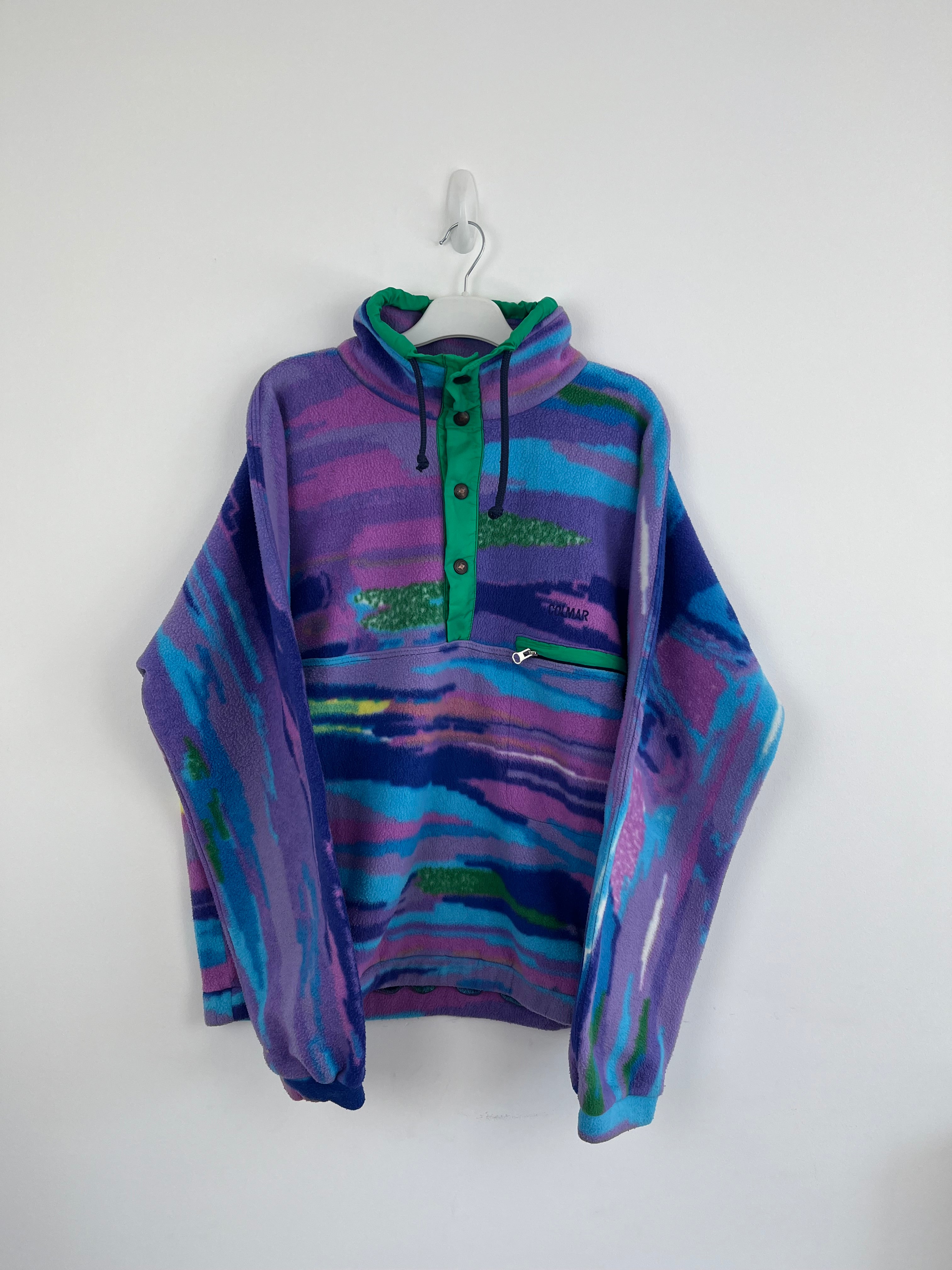 Vintage collar patterned fleece 