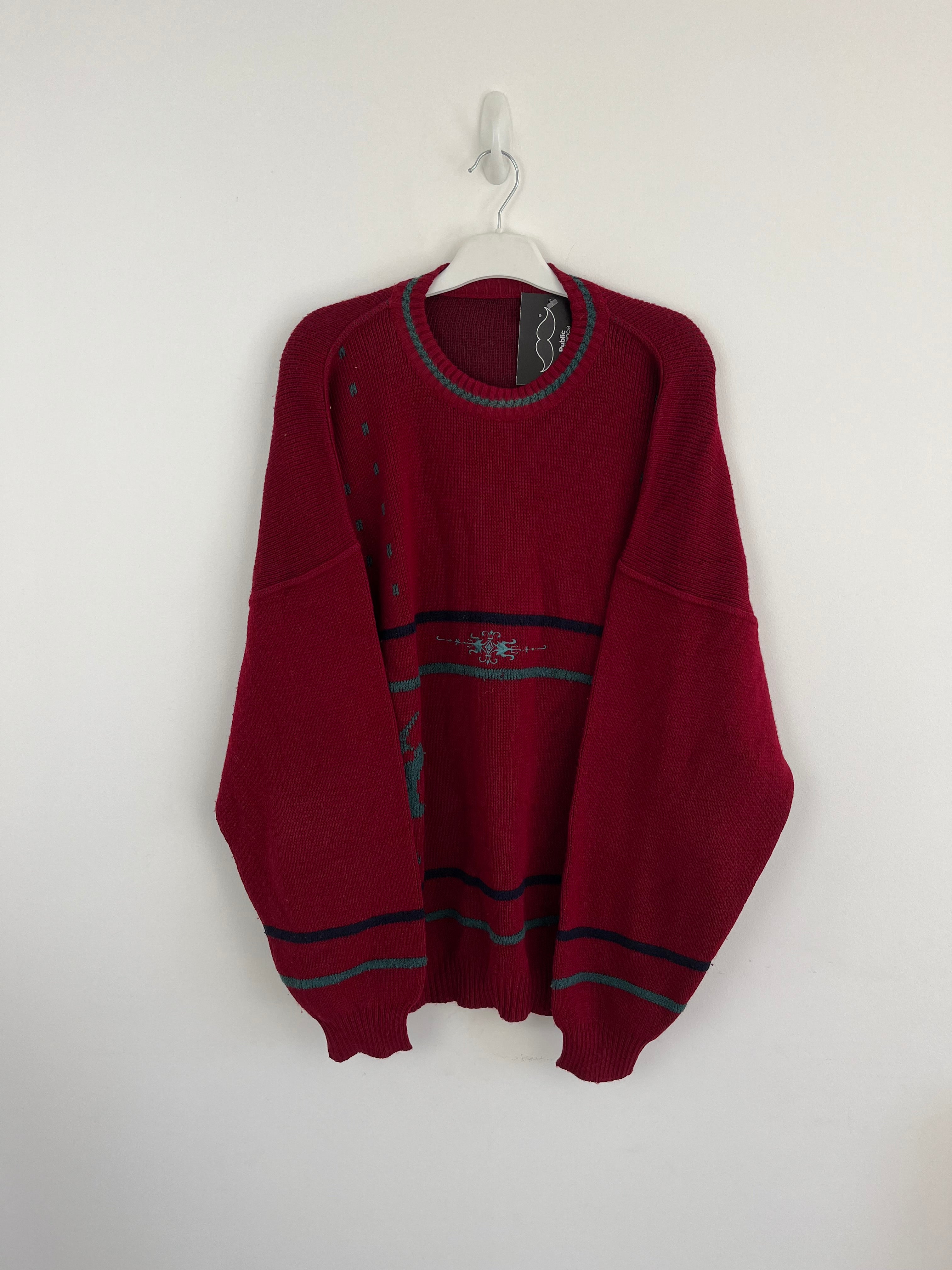 Vintage red design knit 
