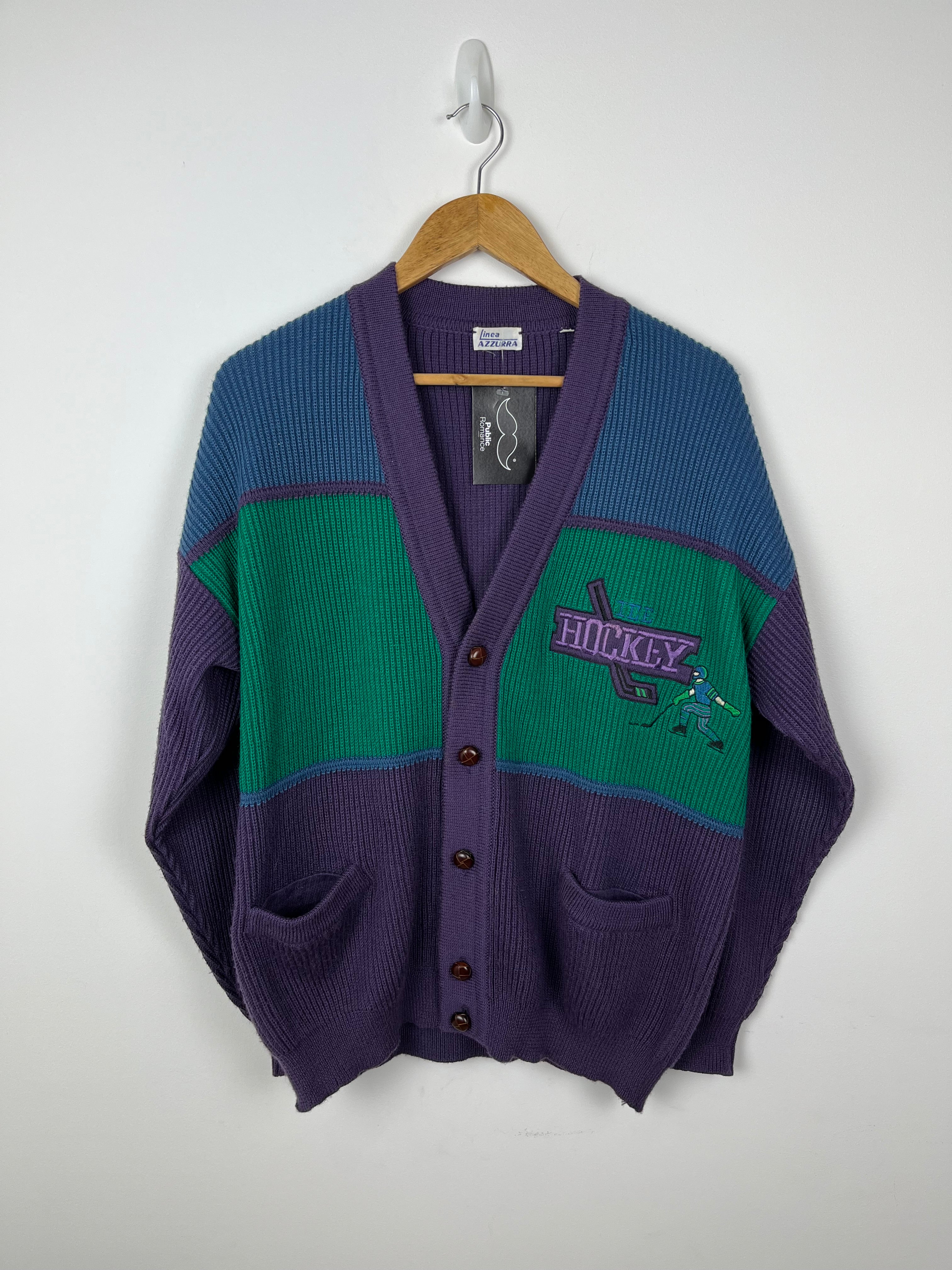 Vintage Hockey Cardigan Knit (XL)