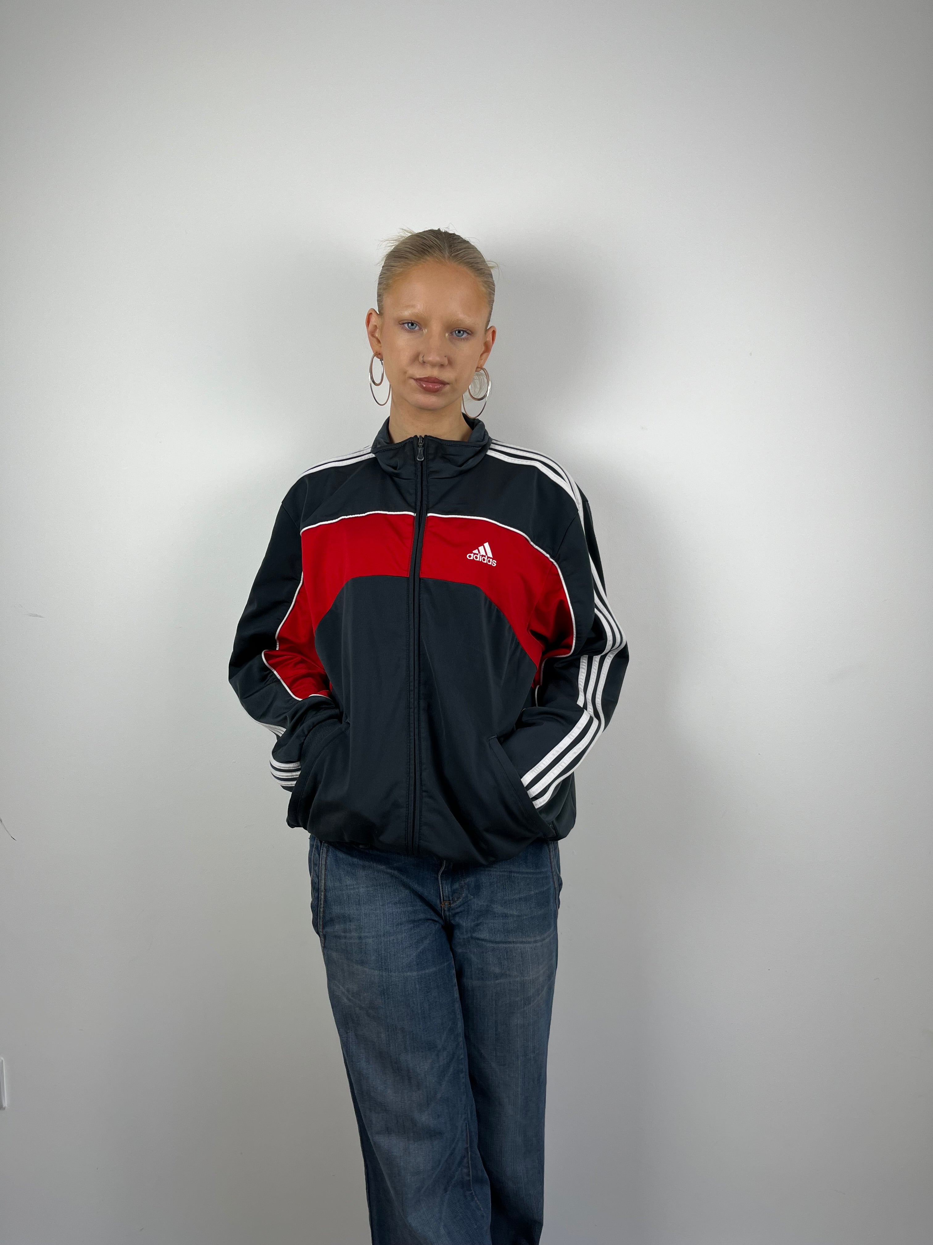 Vintage Red Adidas Sports Jacket (M)