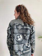 vintage grey celtic pattern kappa fleece