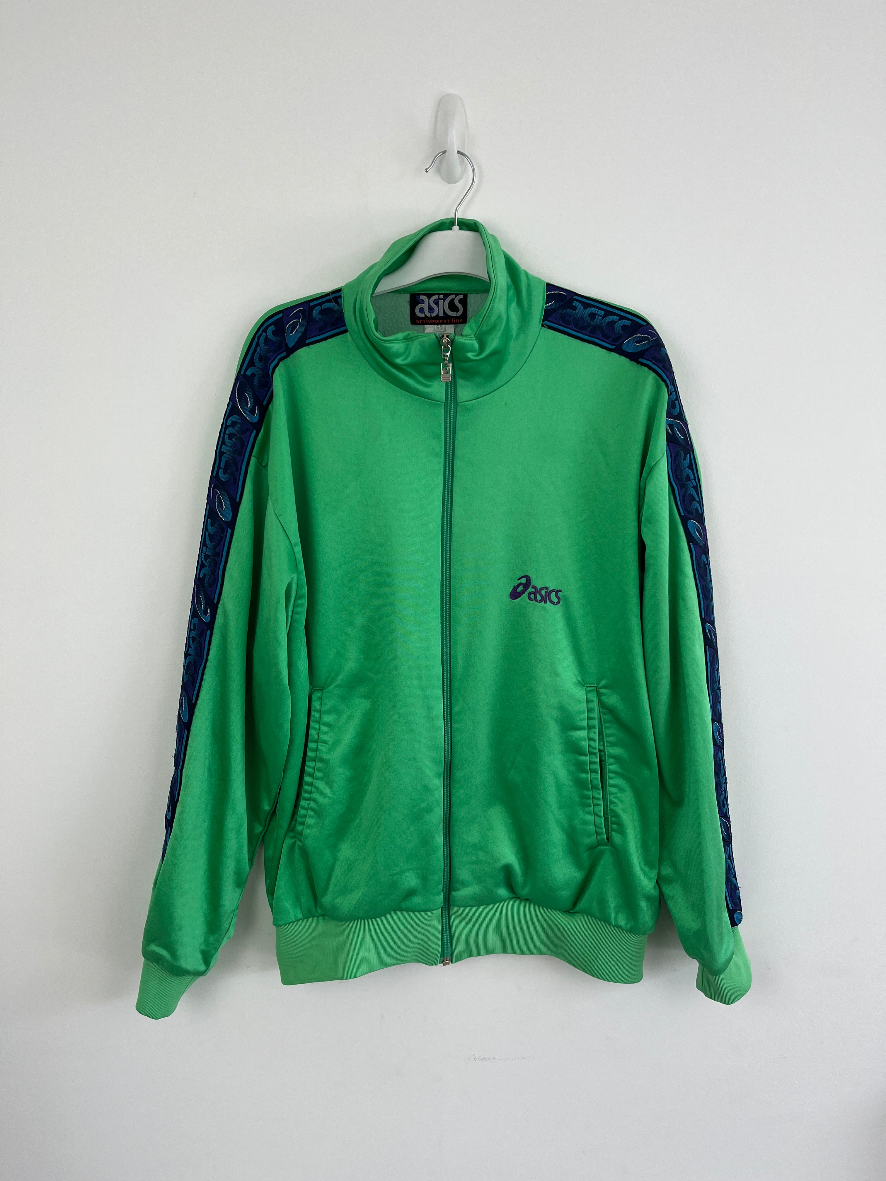 Vintage Green asics sports jacket 