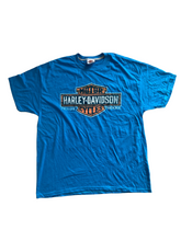 vintage blue harley davidson motorcycles tshirt