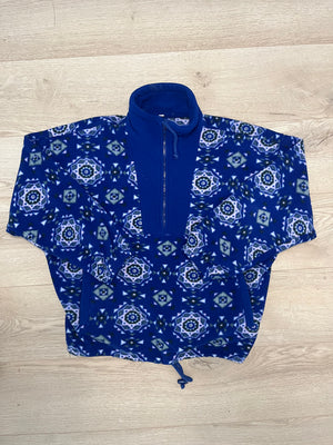 Vintage patterned Fleece blue