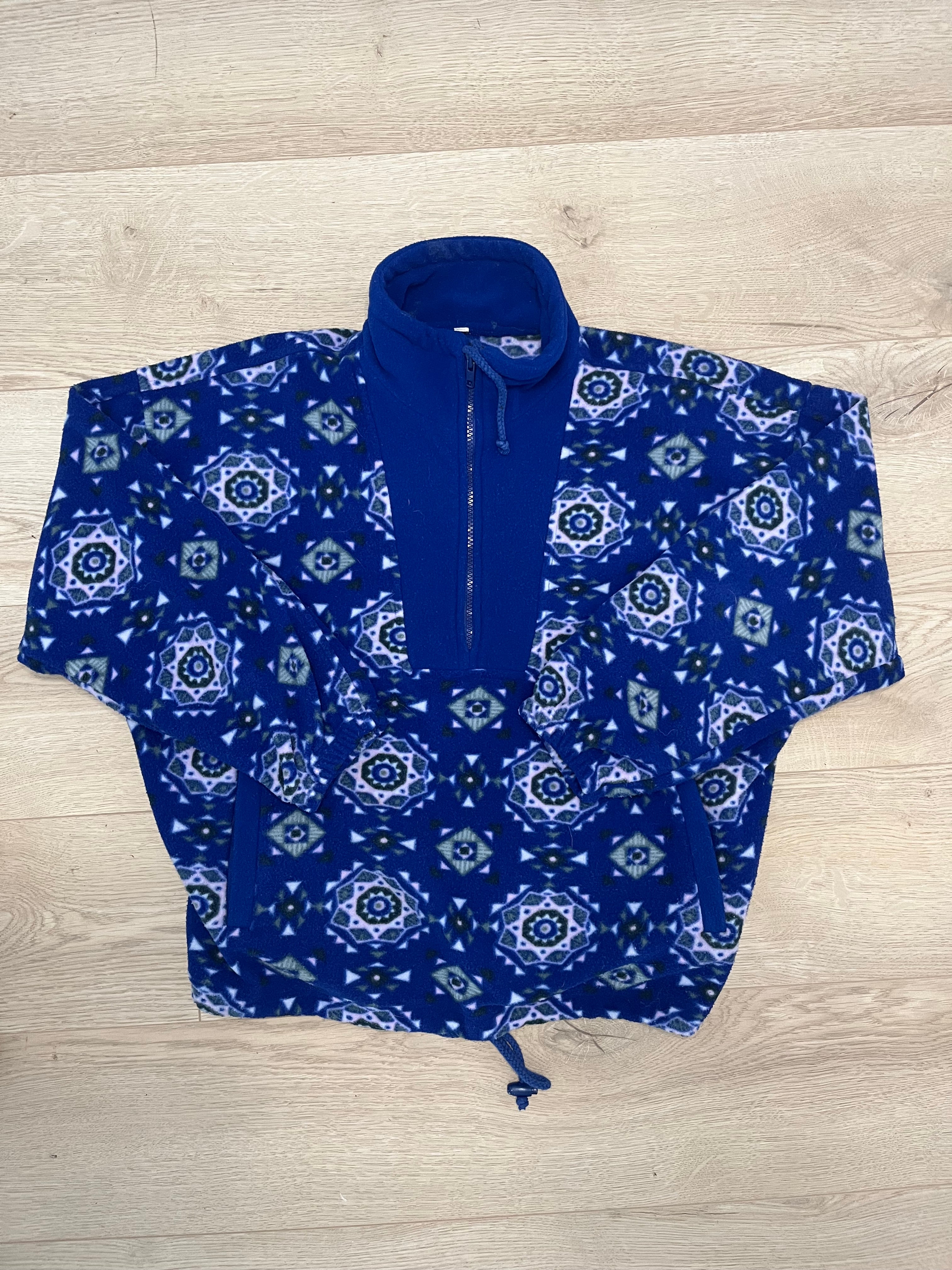 Vintage patterned Fleece blue