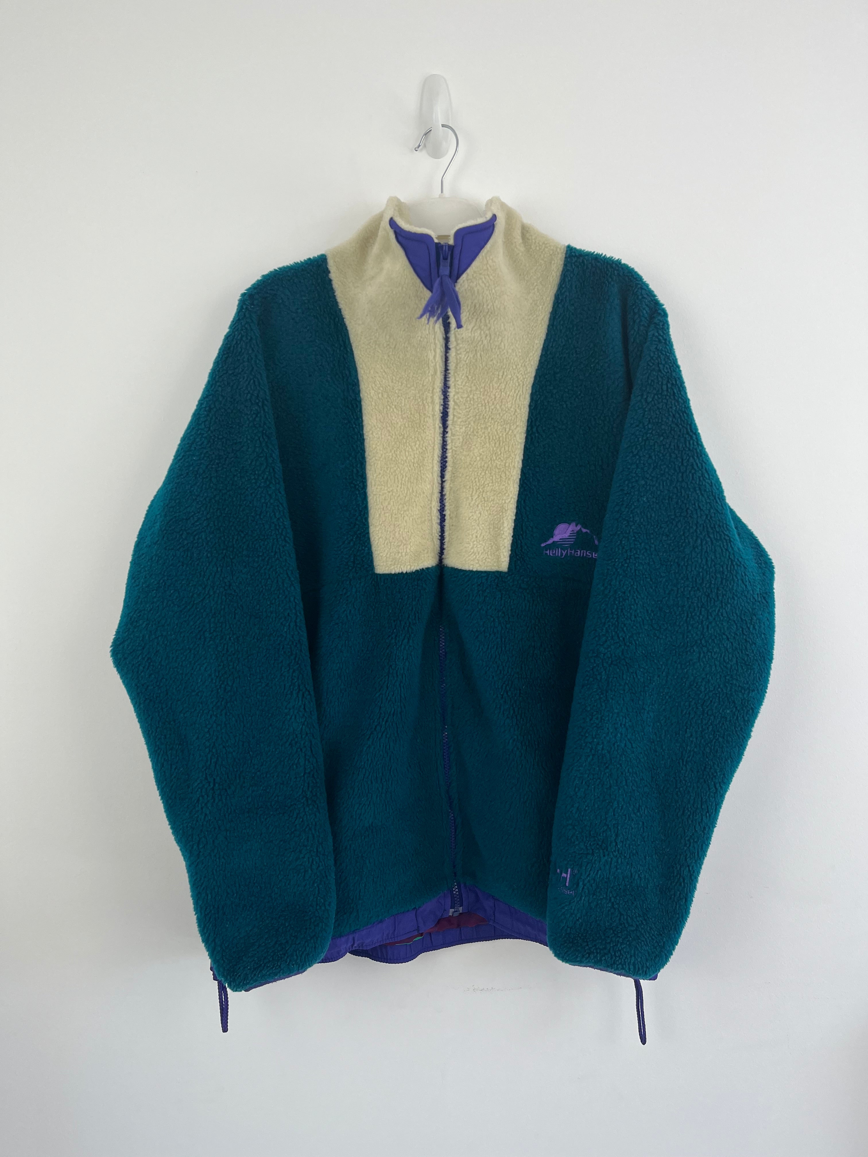 Vintage turquoise helly  Hansen zip up fleece 