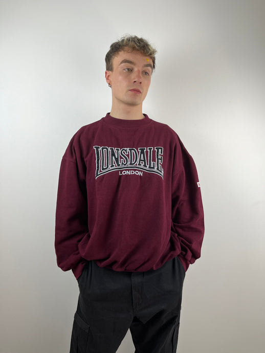 Vintage burgundy Lonsdale crewneck sweatshirt