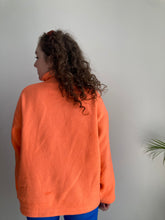 vintage neon orange fila fleece