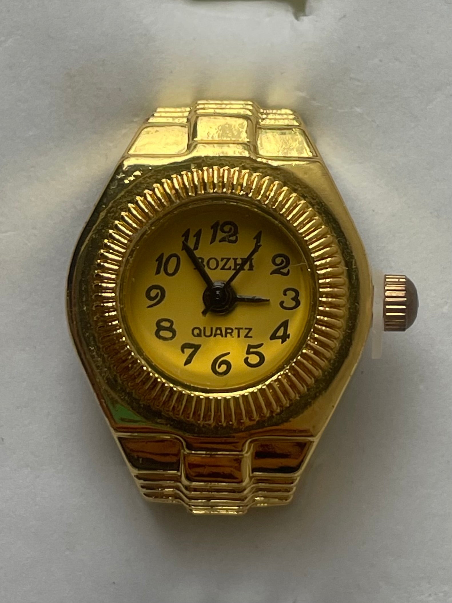 Yellow Face Circular Watch Ring (Gold)