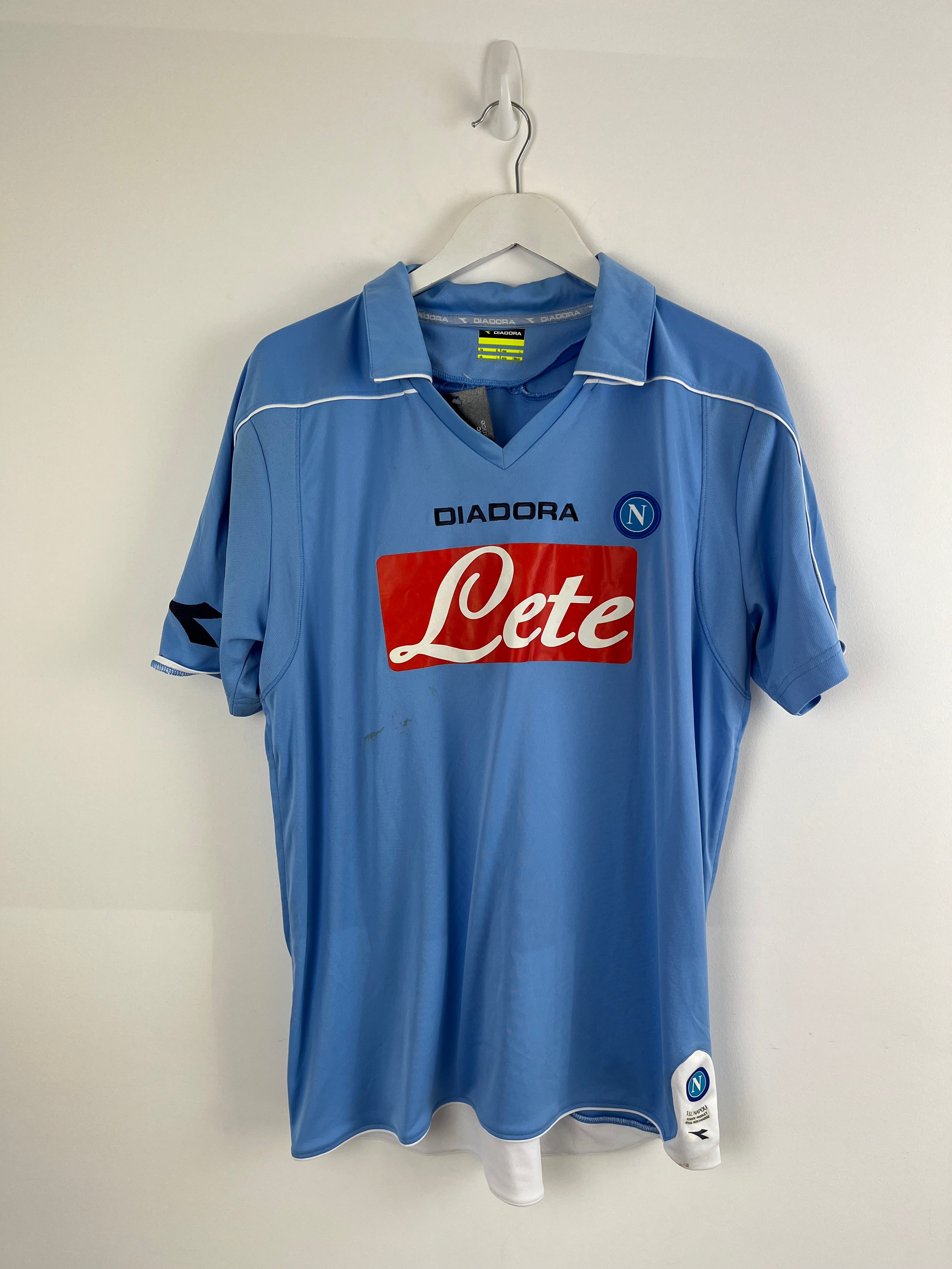 Vintage Blue Napoli Football Jersey Lete Diadora 