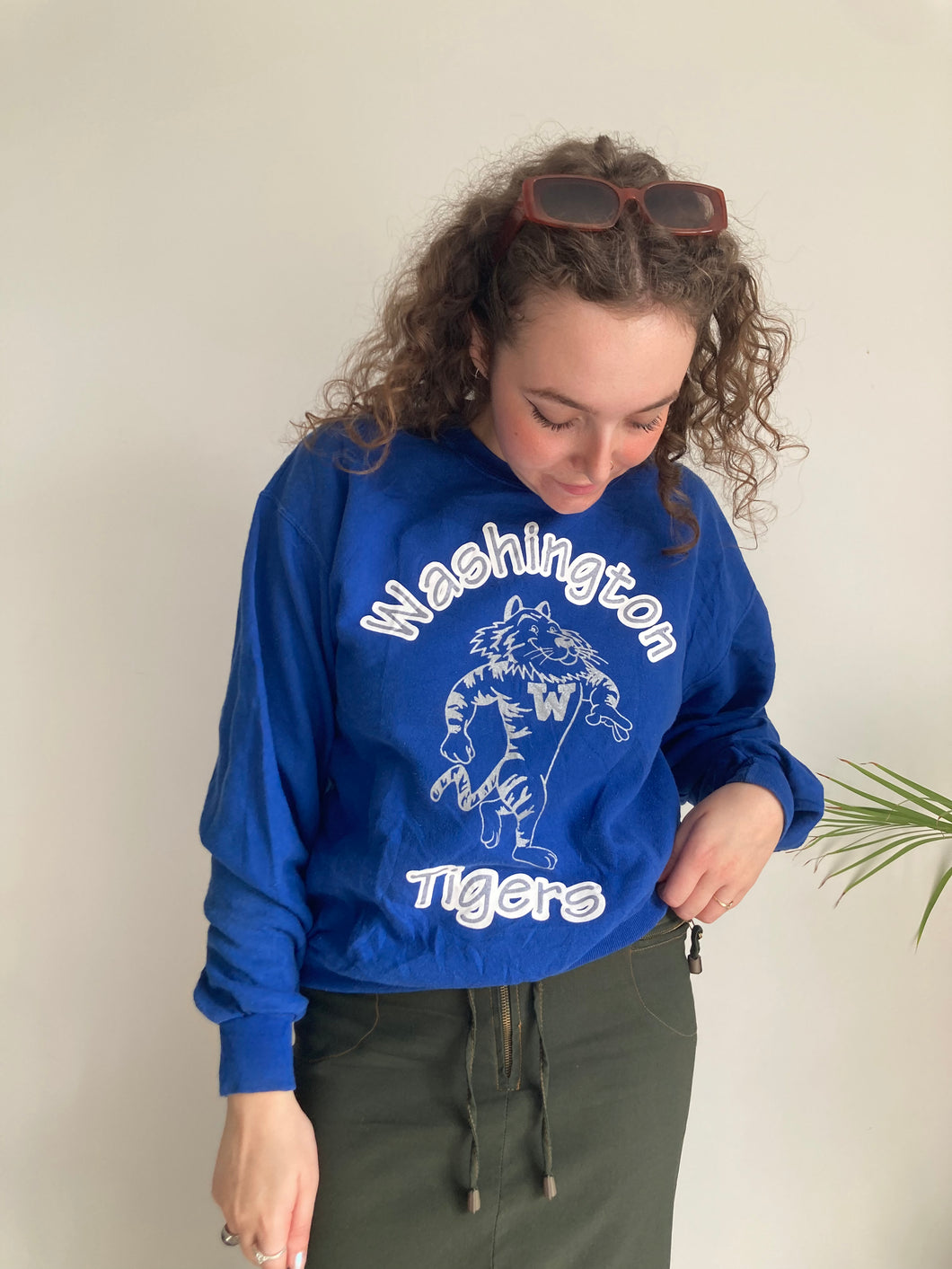 vintage blue washington tigers sweatshirt