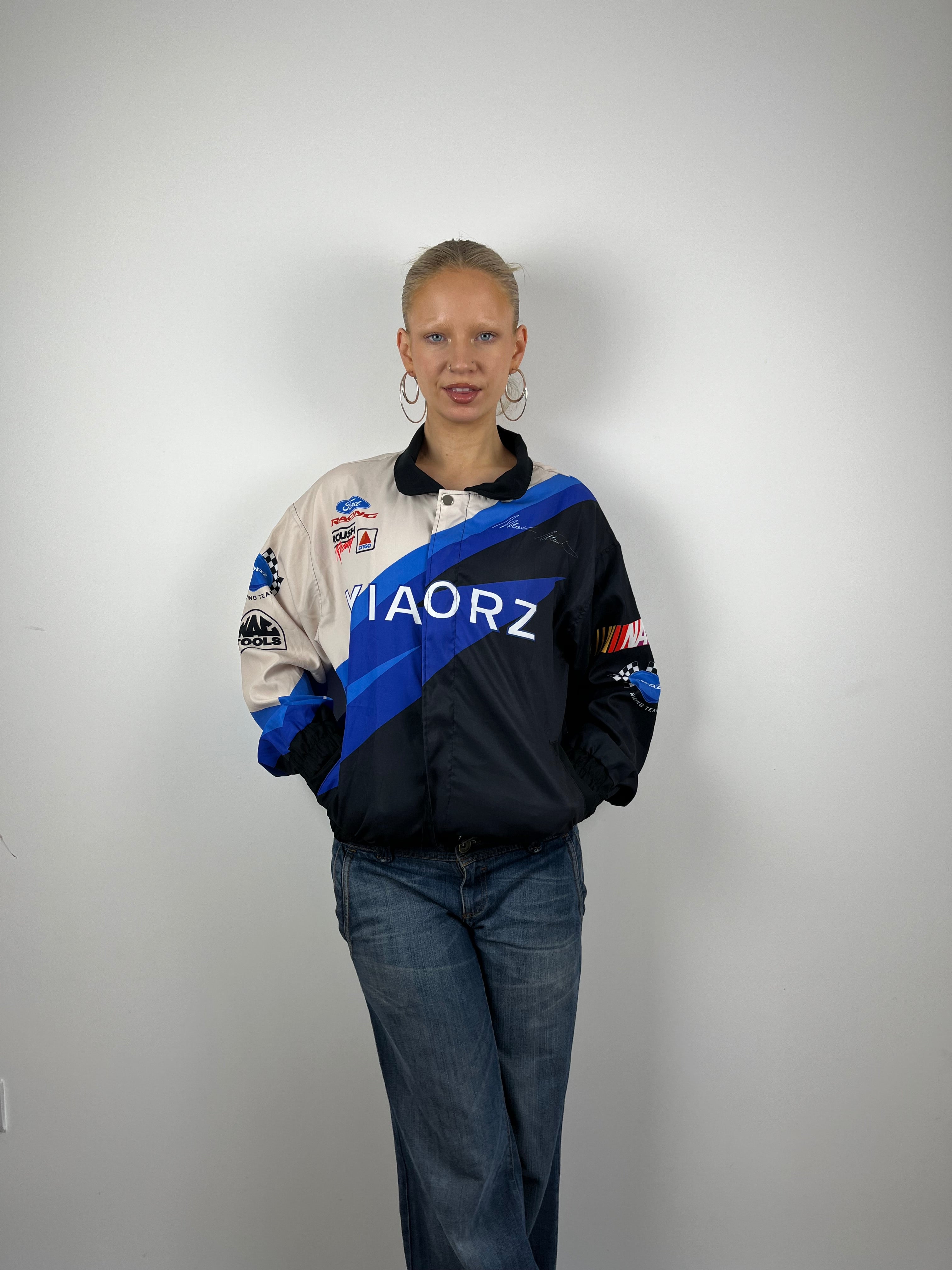 Vintage collared racer jacket 