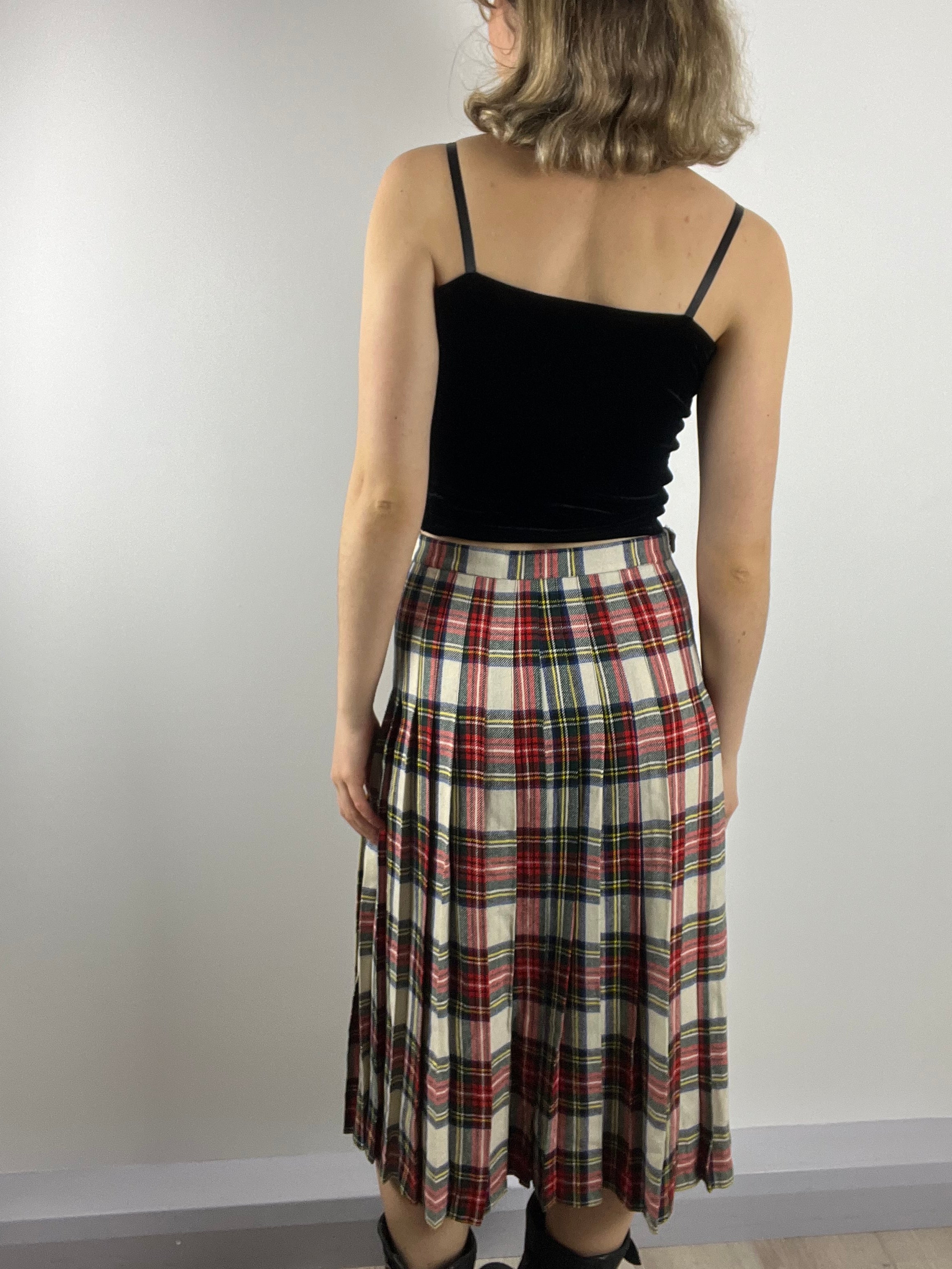 Vintage Tartan Long Skirt