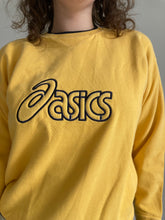 vintage yellow asics sweatshirt 
