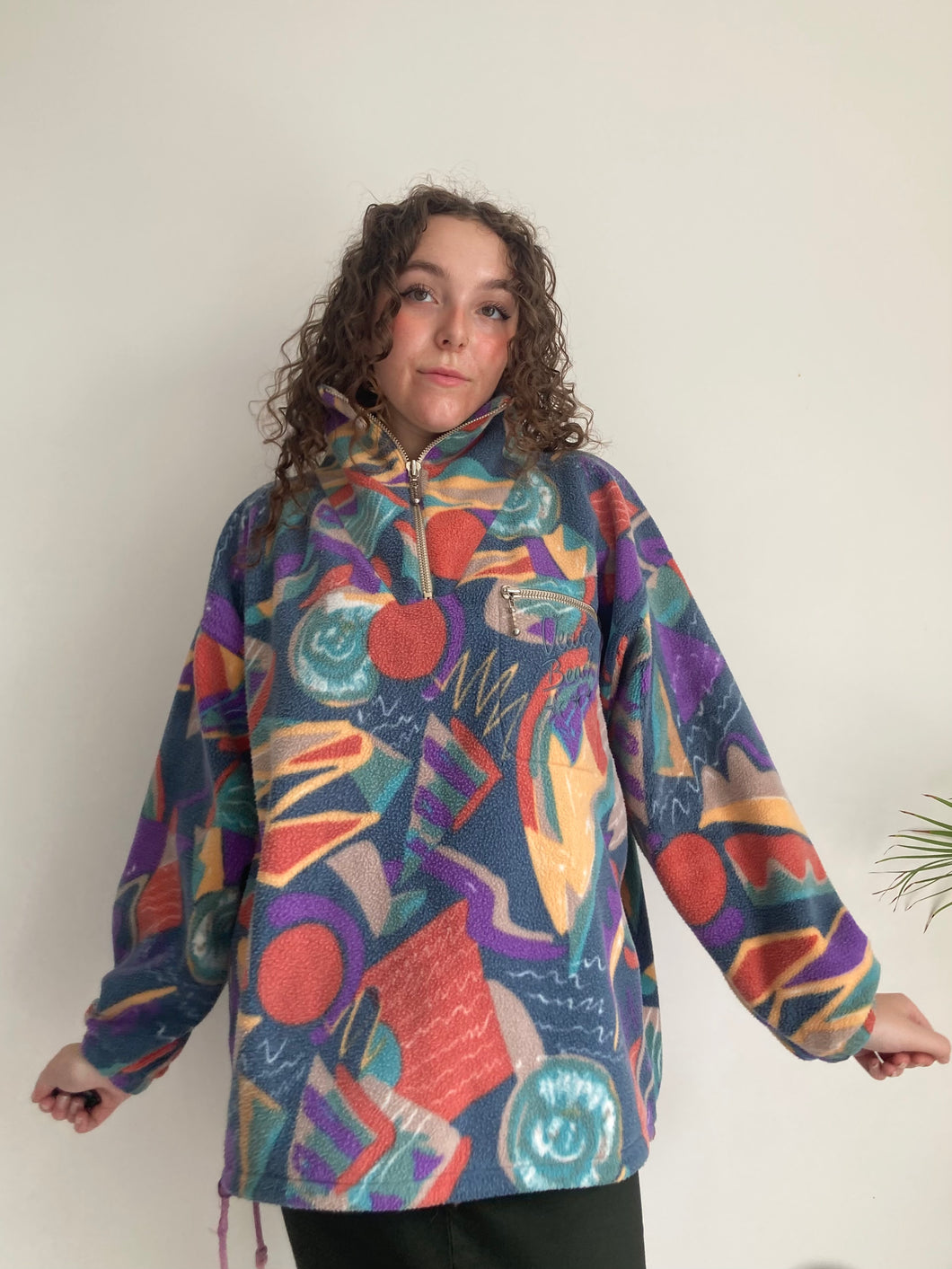 colourful abstract vintage fleece