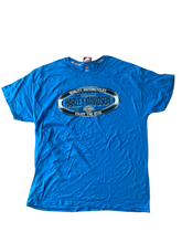 vintage blue harley davidson motorcycles tshirt