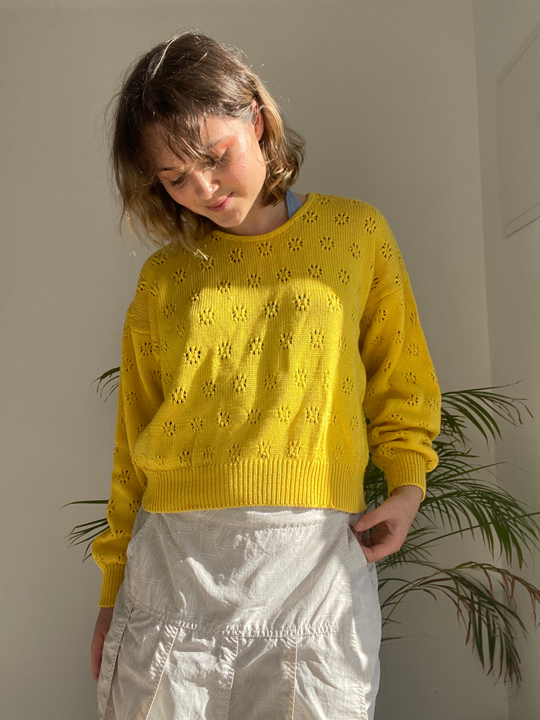 yellow knit