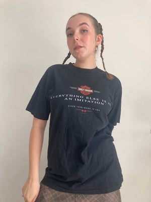 vintage black harley davidson tshirt
