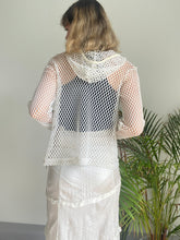 Vintage White Mesh Cardigan