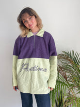 vintage fleece purple and yellow