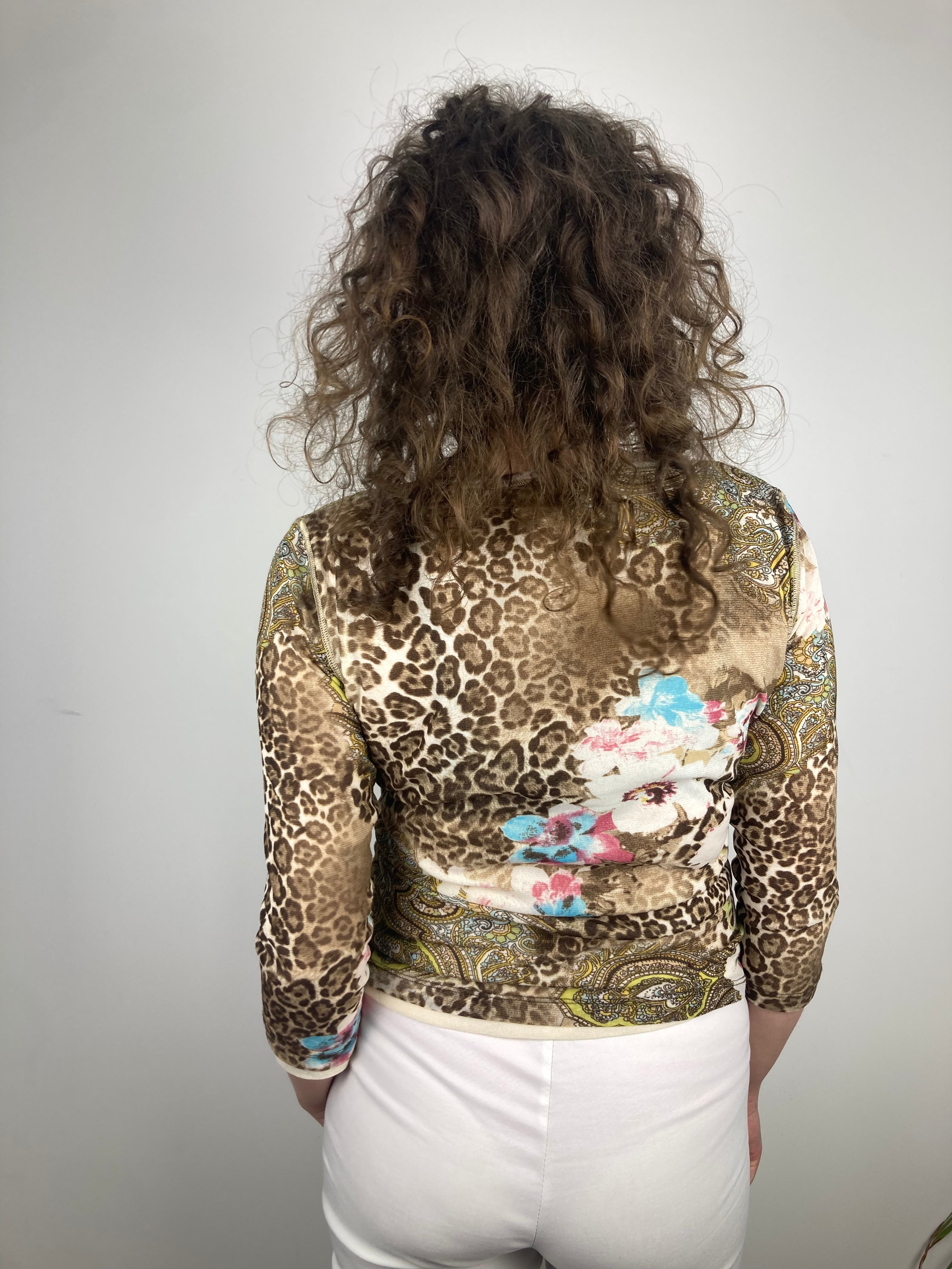 vintage leopard print y2k mesh top longsleeve