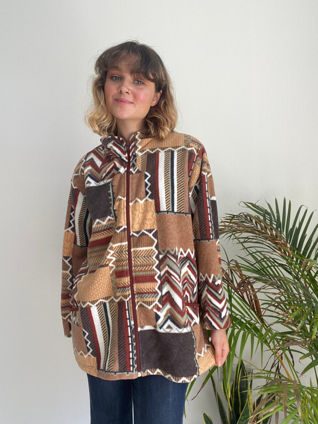 vintage patterned fleece 