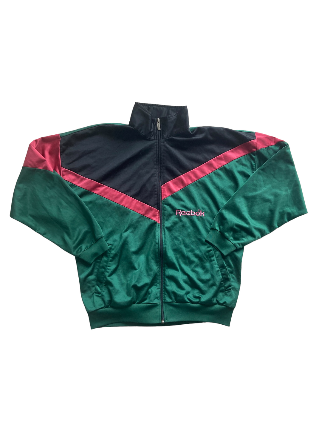 vintage dark green reebok sports jacket