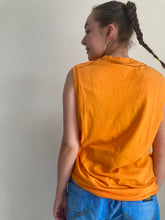 vintage orange grafitti style vest