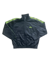 vintage black neon asics sports jacket