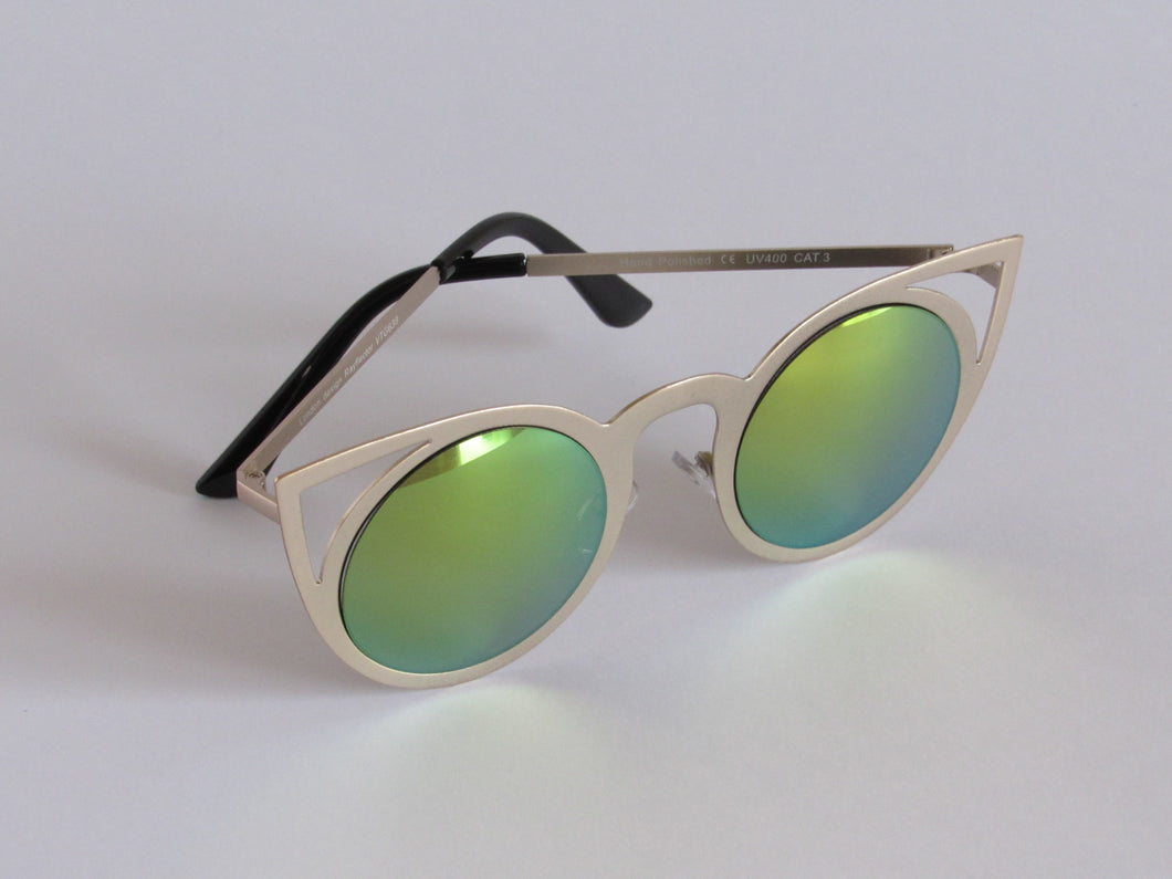 Green Mirrored Sunglasses