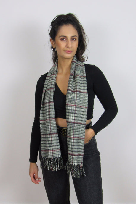 Grey Tartan Scarf