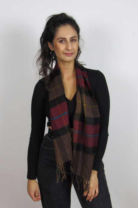 Maroon Tartan Scarf