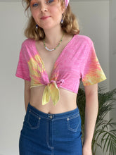 Pink and Yellow Tie Dye Top