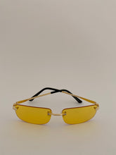 Yellow Rimless Sunglasses